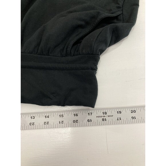 Garnet Hill Harem Pants Women’s L Black High Rise Lounge Jogger Athleisure - Picture 9 of 13